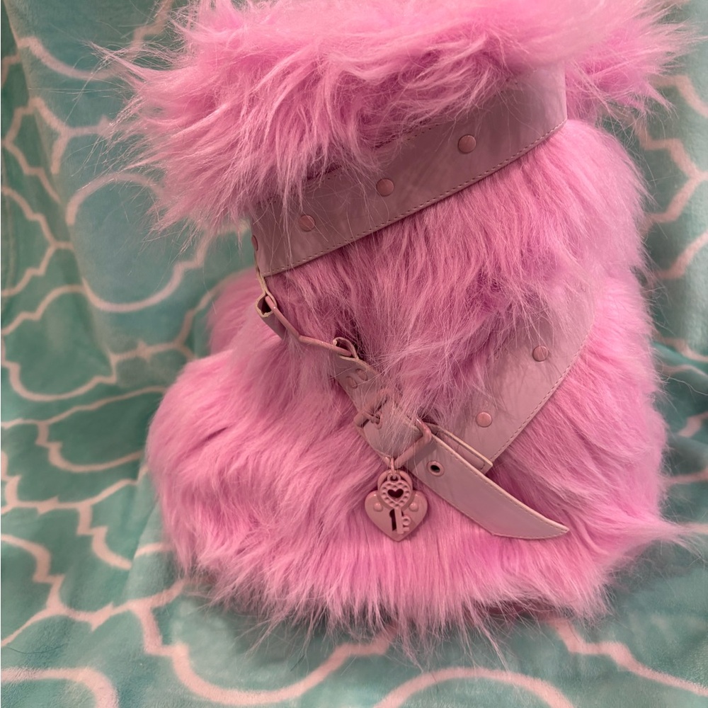 Dolls Kill Sugar Thrillz Faux Fur Platform Boots